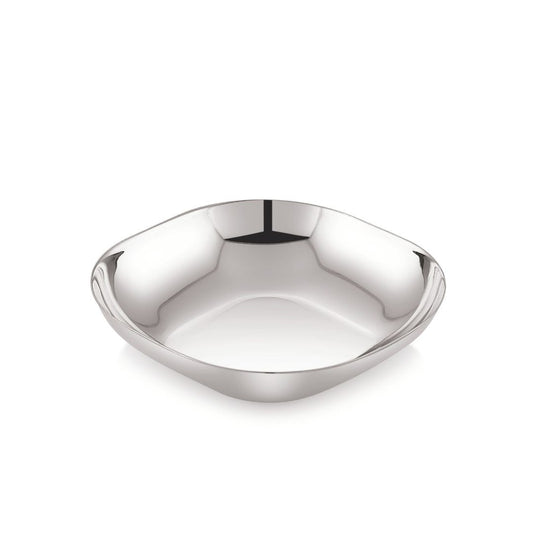 Stainless Steel Square Flat Bowls (Vatis) | Pack of 6